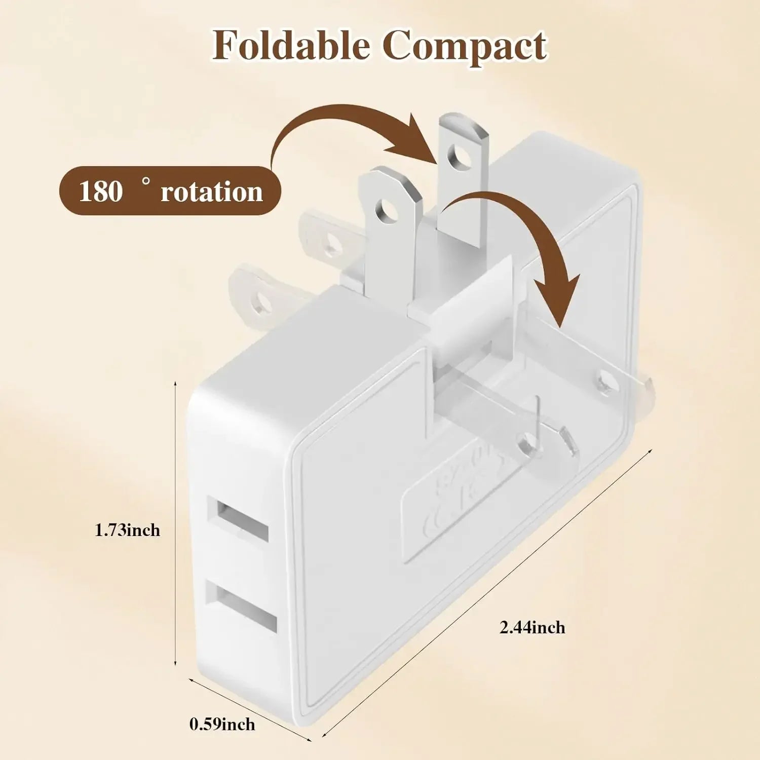 Compact Travel Plug Adapter